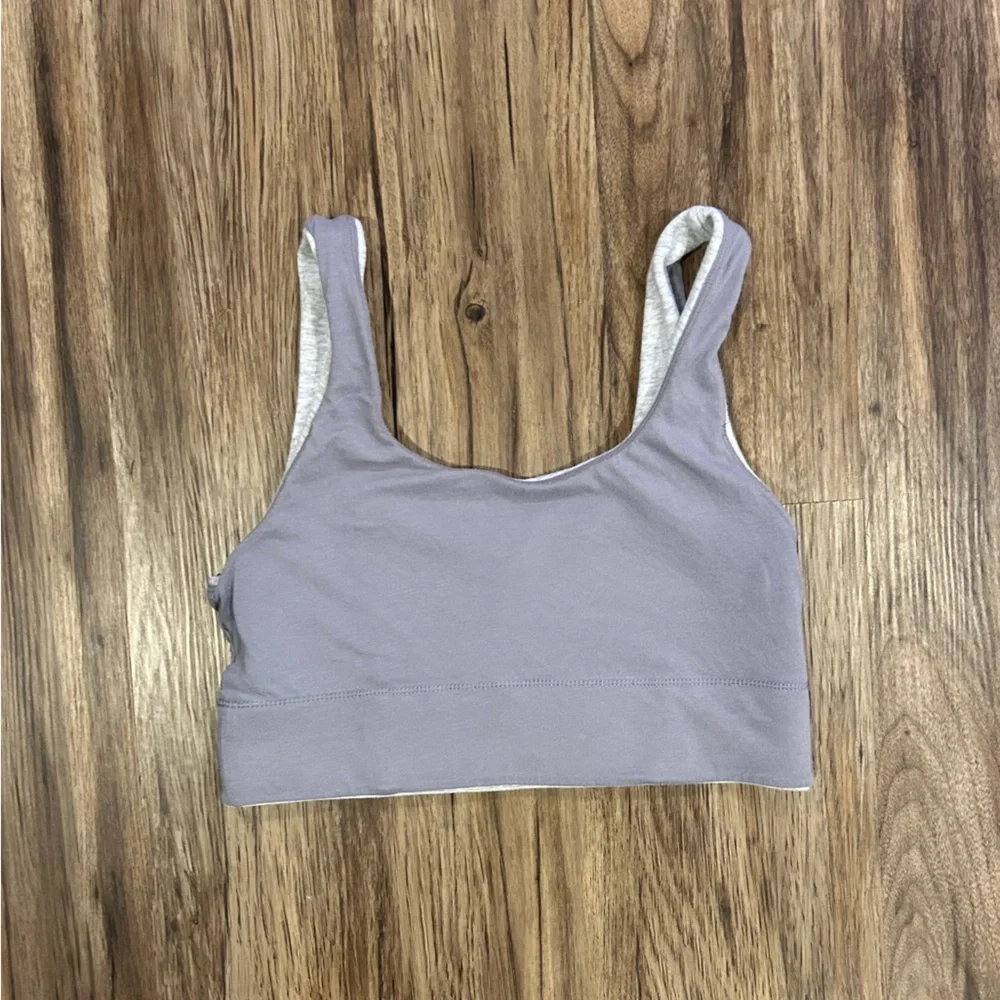 Purple and grey fabletics sports bra top - Picture 1 of 3